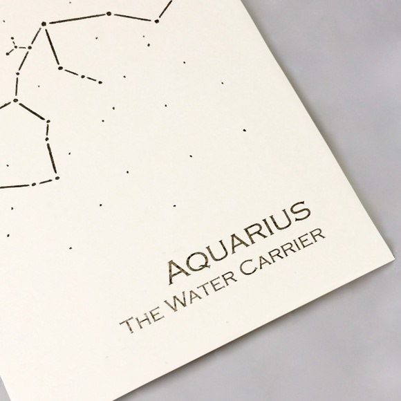 Aquarius Constellation Zodiac Art Print, Gold Foil - Picture 4 of 4